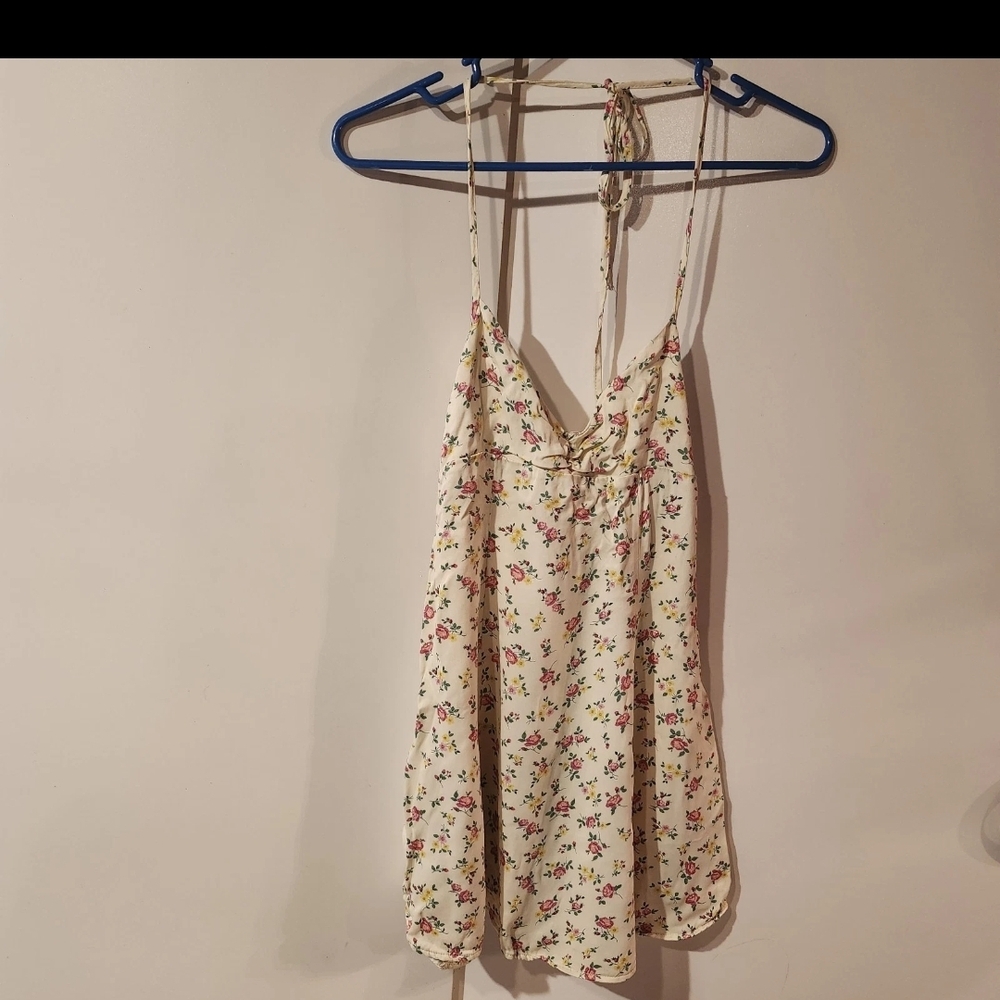 Zara Cream Floral Mini Dress